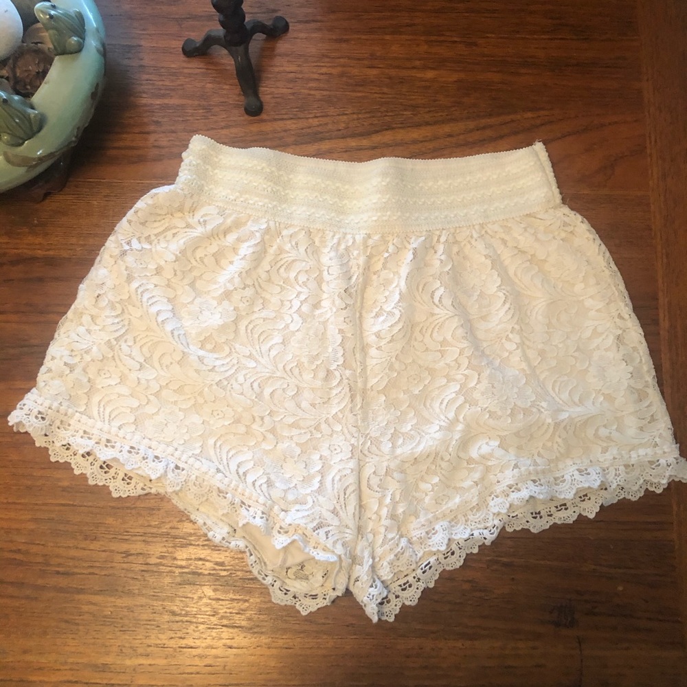 Crocheted Lace Shorts